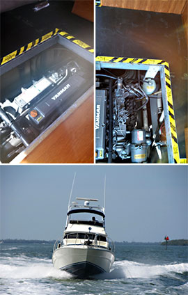 acoustiblok soundproofing material was installed in a 1980 searay flybridge sedan