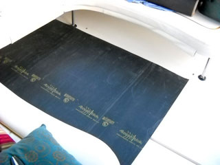 Boat after adding Acoustiblok sound deadening material