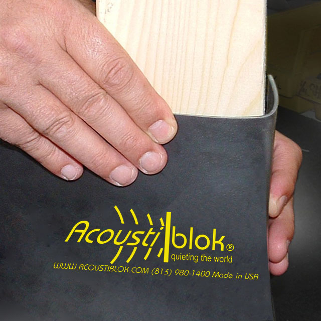 ABSampleWrappedAround Acoustiblok Soundproofing Material