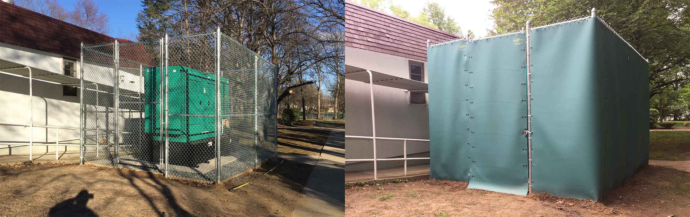 AcademyElectricAFInstallCollage1 New Jersey AcoustiFence Installation
