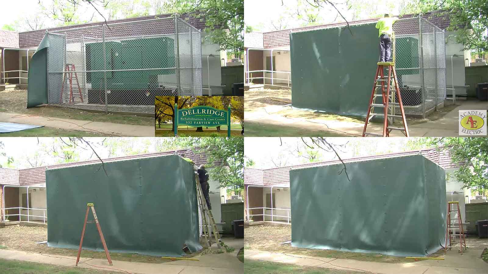 AcademyElectricAFInstallCollage2 New Jersey AcoustiFence Installation