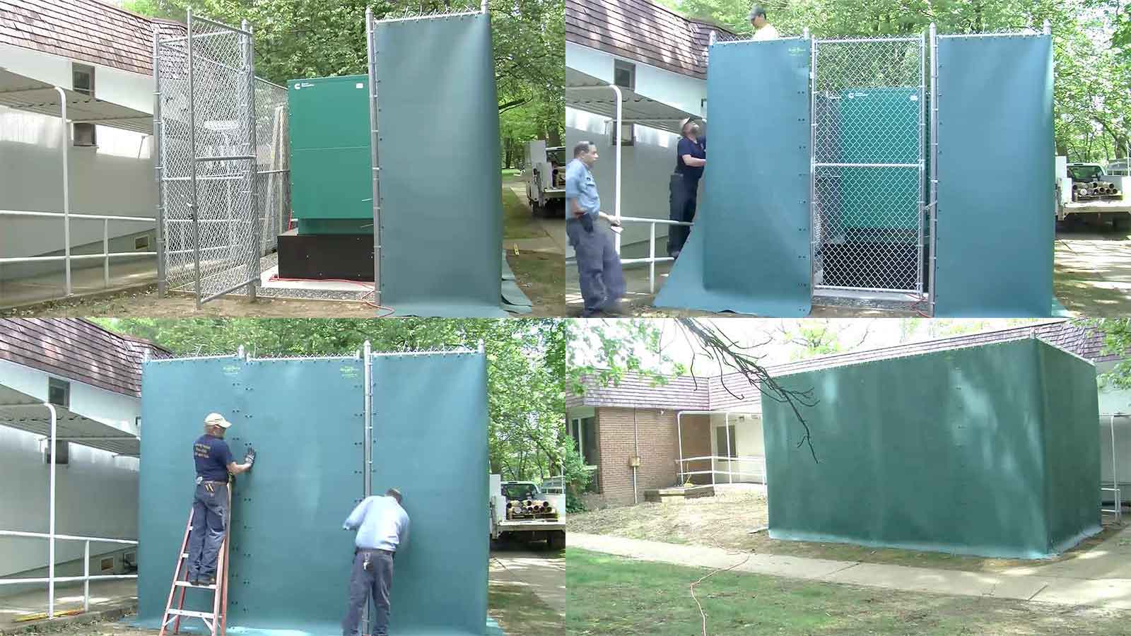 AcademyElectricAFInstallCollage3 New Jersey AcoustiFence Installation