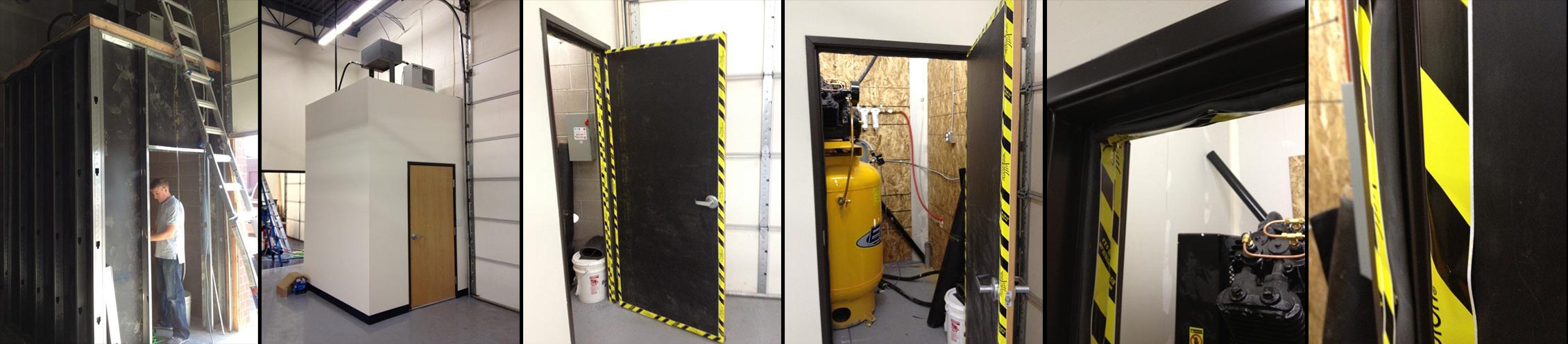 AcoustiblokAirCompressorEnclosureCollage Commercial Air Compressor Enclosure