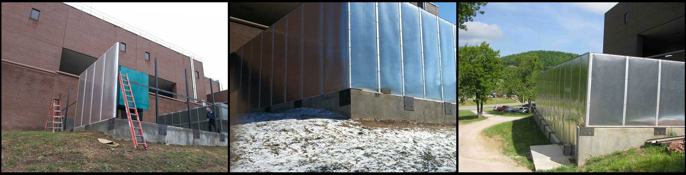 BaxterCollage2 Hospital HVAC Noise Enclosure