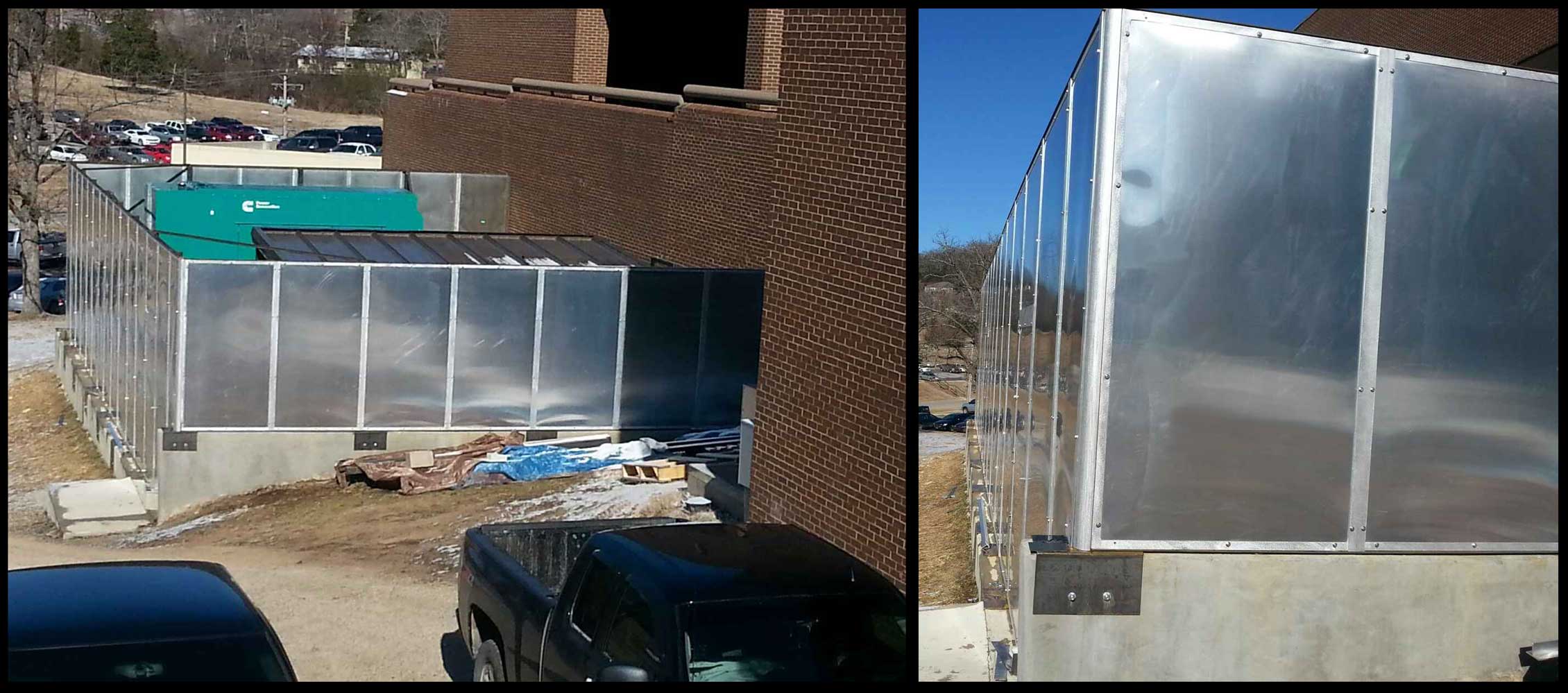 BaxterCollage3 Hospital HVAC Noise Enclosure