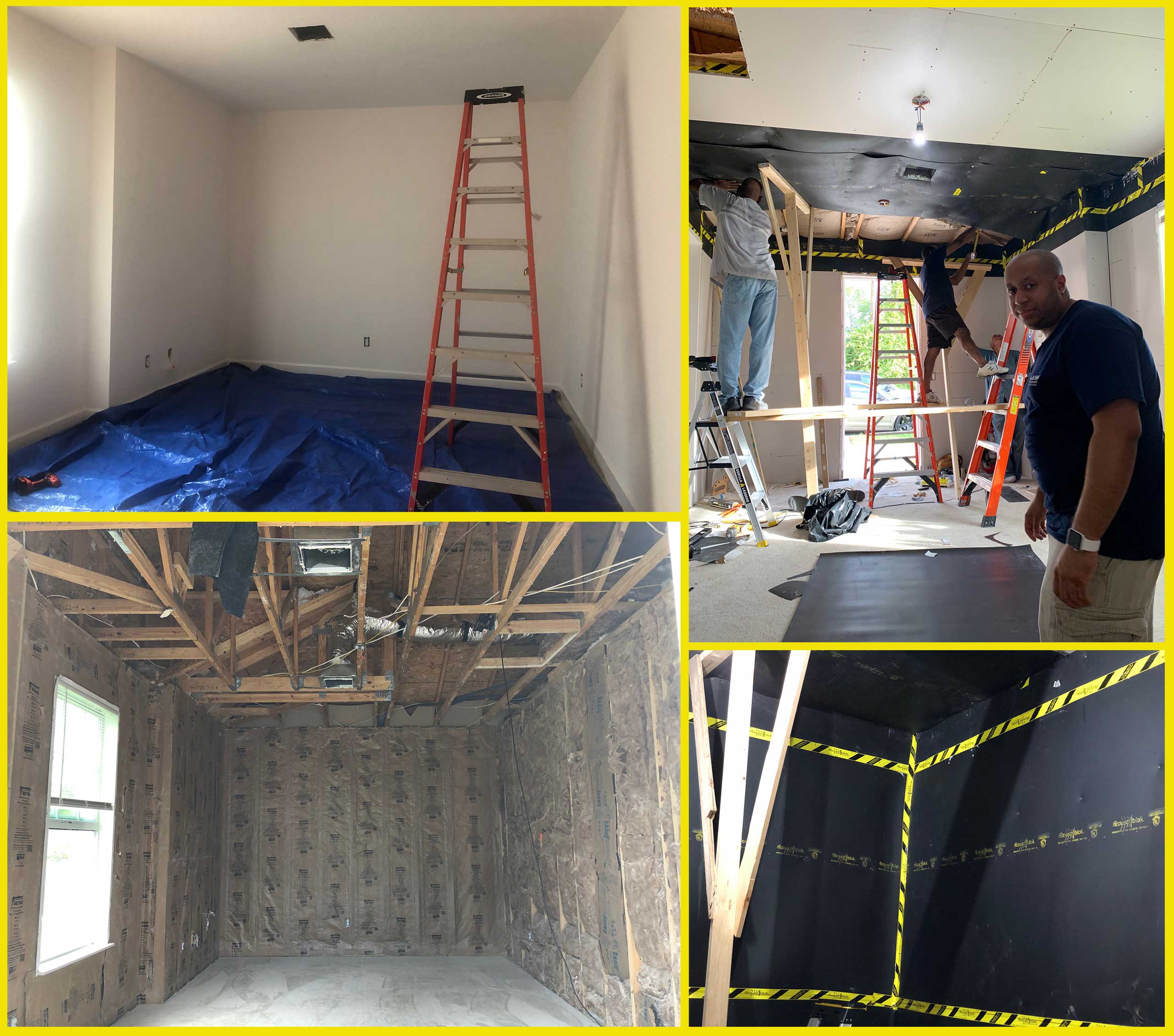 Dexter-AB-Home-Studio-During-Construction-Collage Dexter Acoustiblok Home Studio