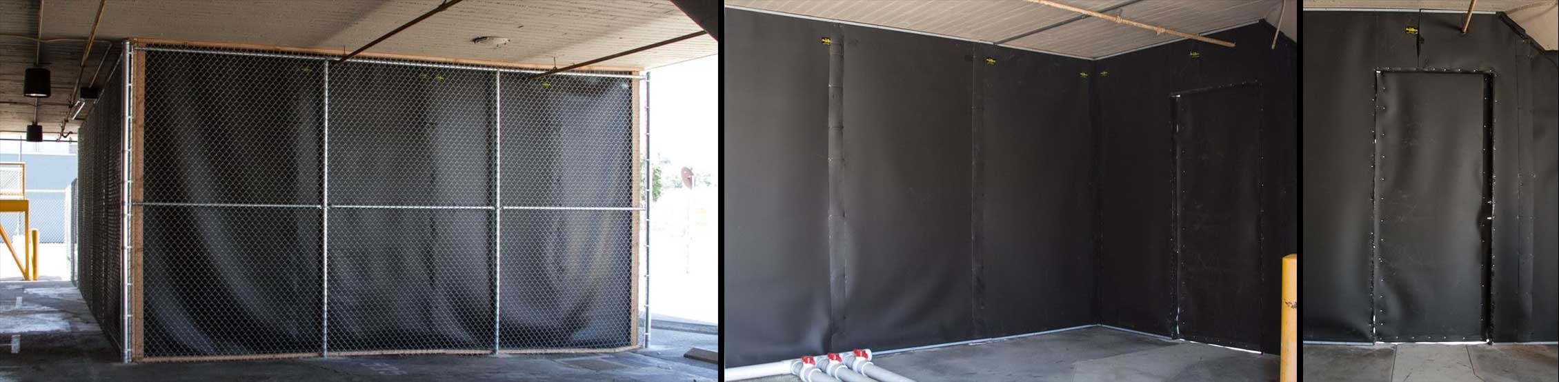 KingFenceVaporPhaseNoiseBarrierCollage2 Vapor Phase Noise Enclosure