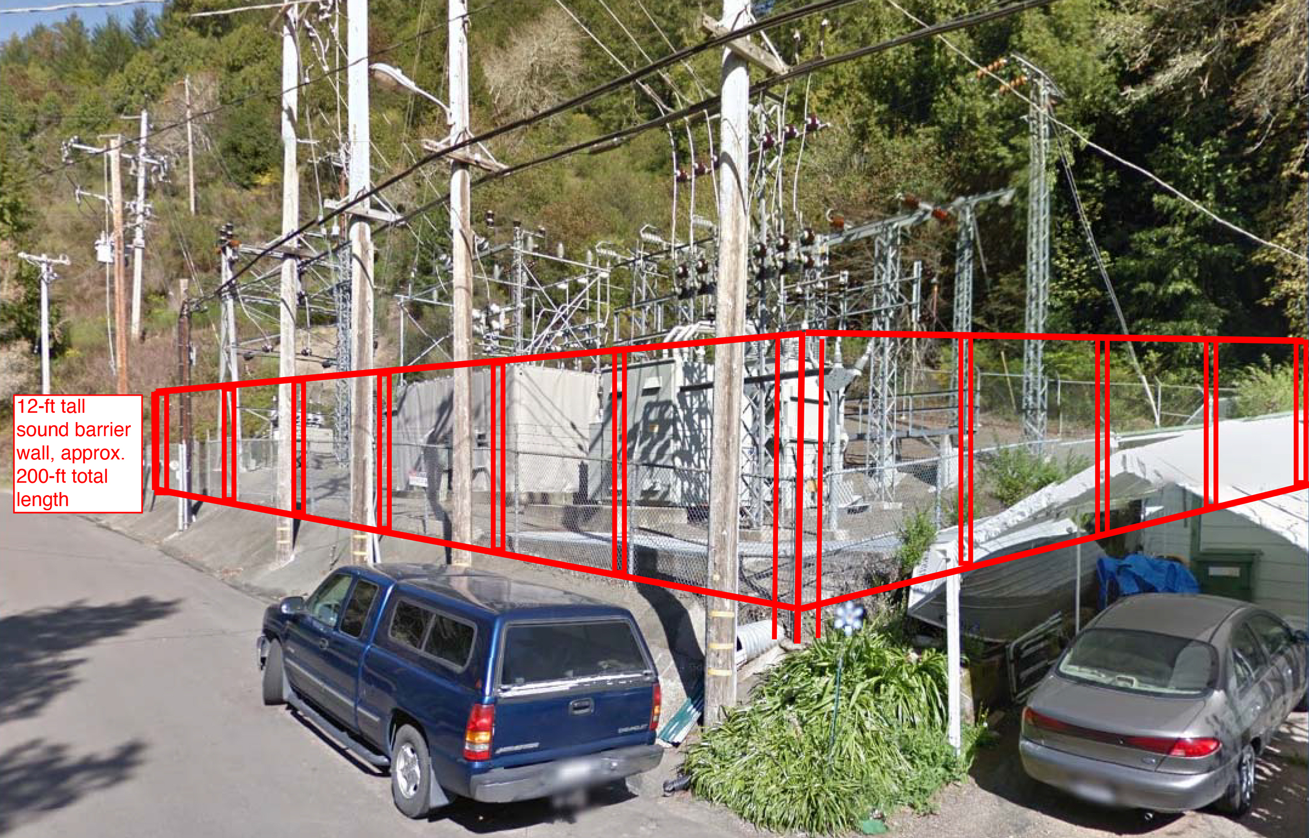 Monte-Rio-Soundwall-Install-conceptual-2560 PG&E Transformer Noise Barrier