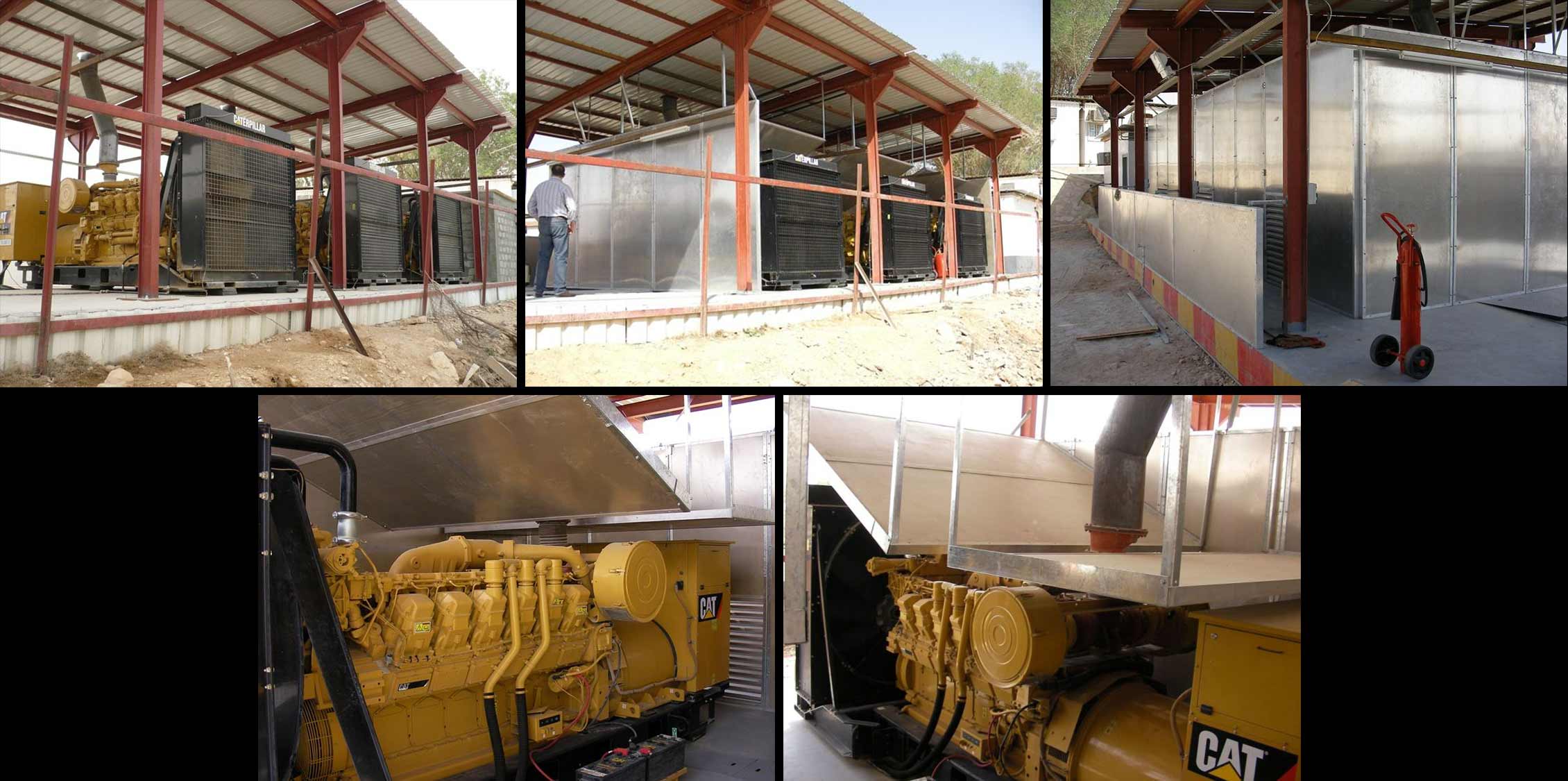 PowerStationCaterpillarGeneratorNoiseEnclosureCollage2 Power Station Generator Enclosure