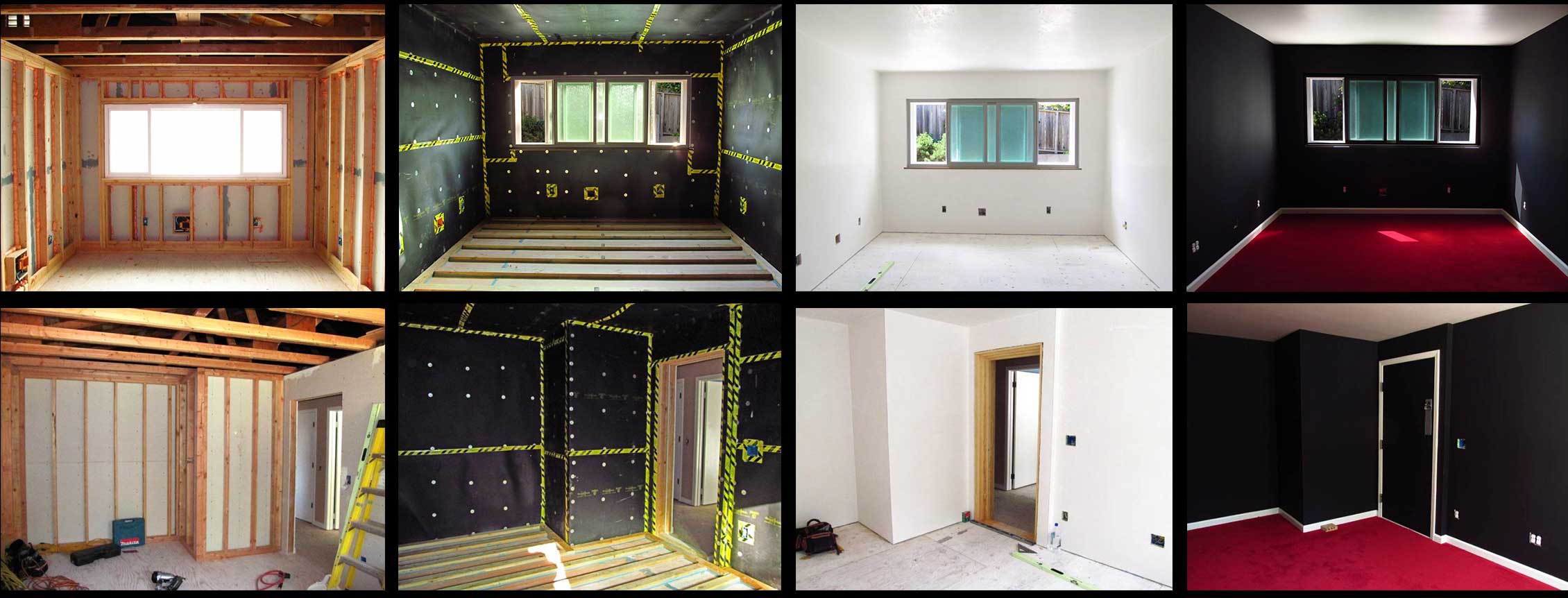 ResidentialSoundStudioCollage1 Residential Sound Studio Project Example