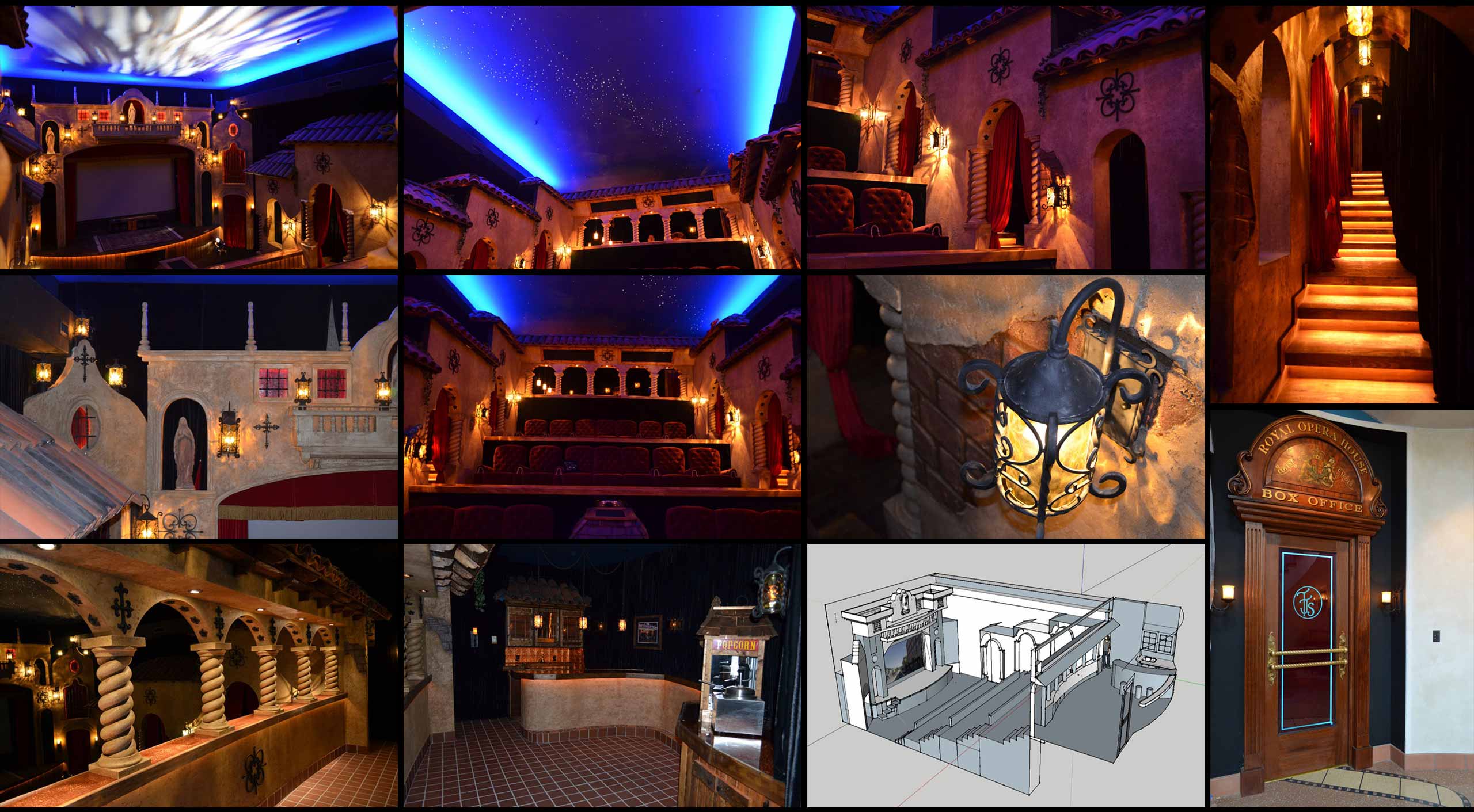 TampaCustomHomeTheaterSimpsonCollage1 Custom Home Theater Project