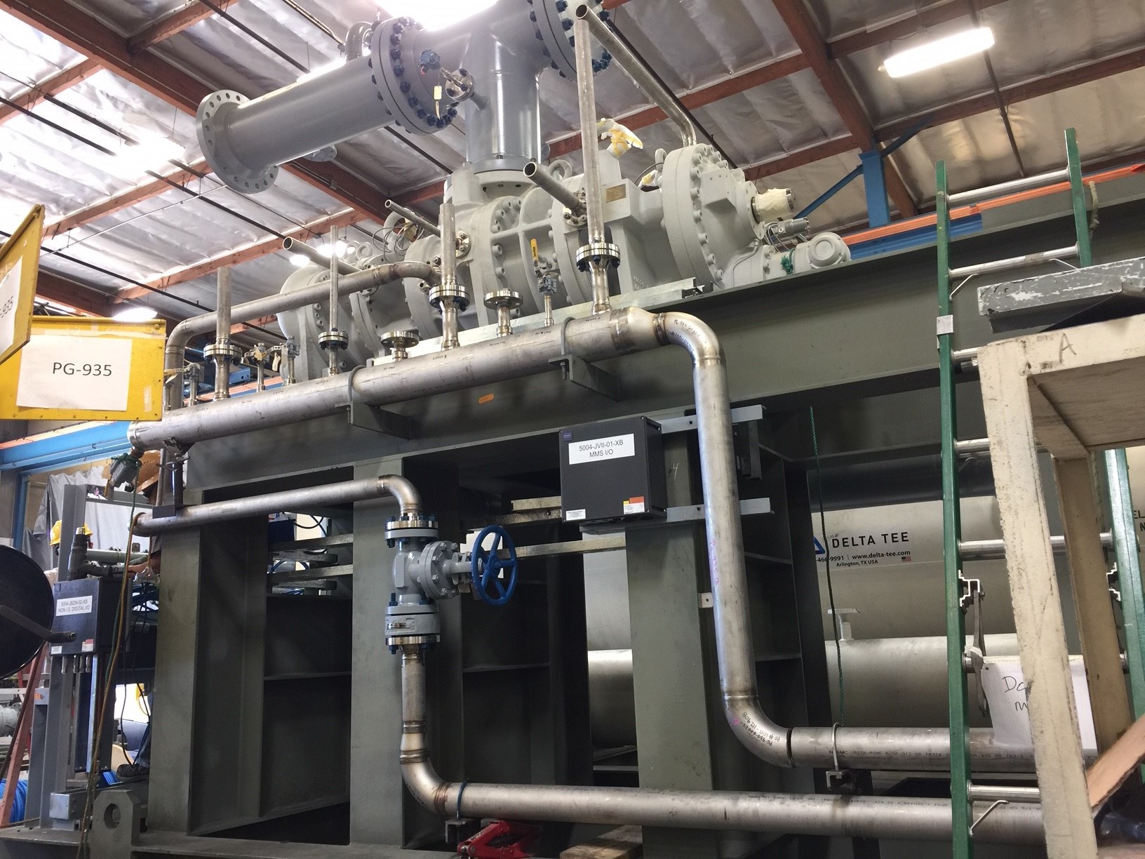 without enclosure 5 (Front-right) C2C Mayekawa Compressor Enclosure